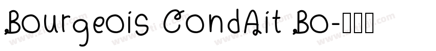 Bourgeois CondAit Bo字体转换